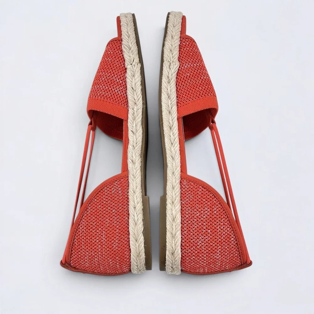 Eileen Fisher Flats Women's Size 10 Orange Mews Magma Melange Espadrille Sandals